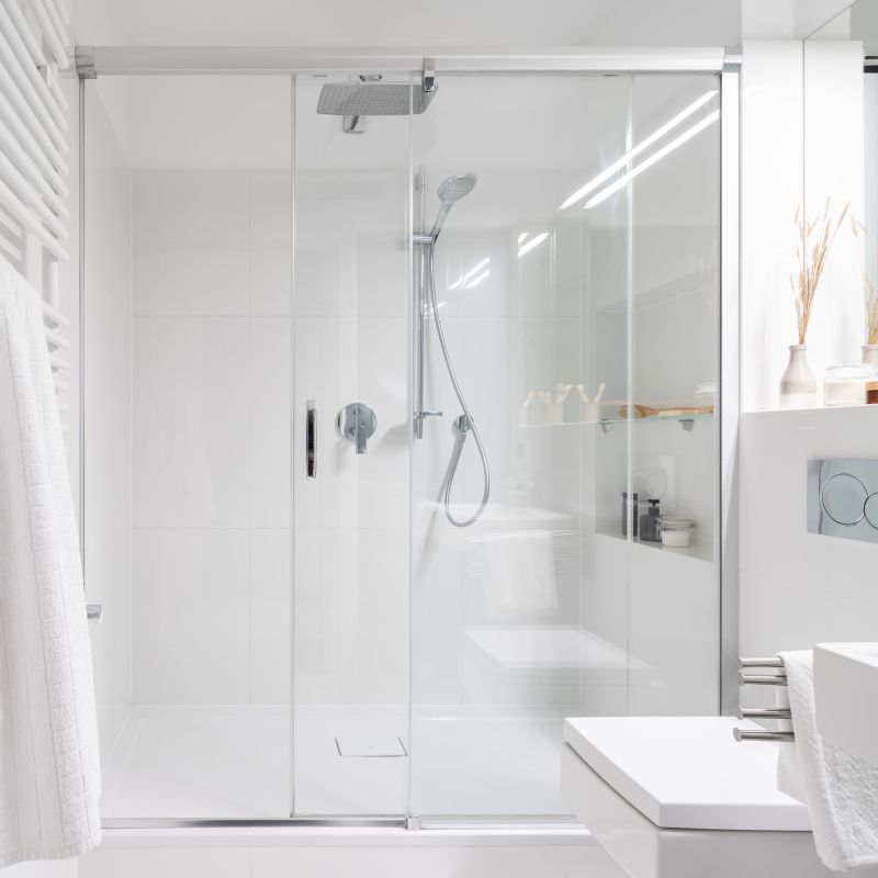 Minimalist Frameless Shower Enclosure