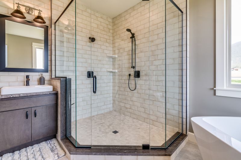 Compact Shower with Glass Enclosure